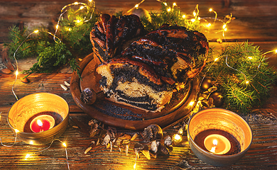 Image showing Babka on Christmas background