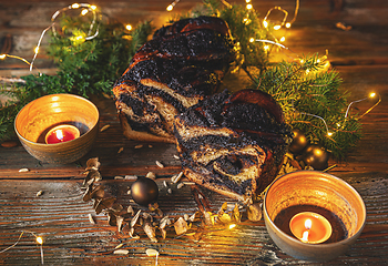 Image showing Delicious poppy seed babka