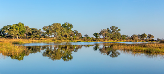 Image showing typical African river landscape, Bwabwata, Namibia