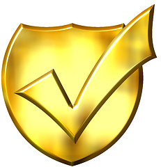 Image showing 3D Golden Ticked Shield