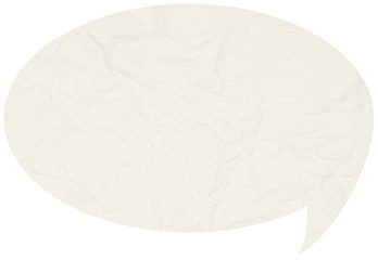 Image showing Crumpled comic speech bubble