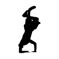 Image showing Hip Hop Dancer Silhouette