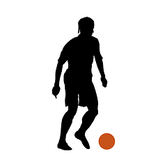 Image showing Soccer Player Silhouette