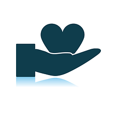 Image showing Hand Present Heart Ring Icon