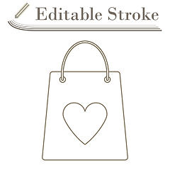Image showing Shopping Bag With Heart Icon