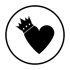 Image showing Valentine Heart Crown Icon