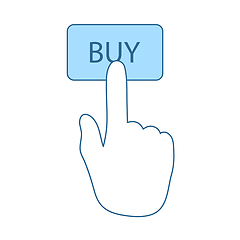 Image showing Finger Push The Buy Button Icon