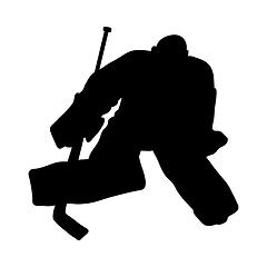 Image showing Hockey Player Silhouette