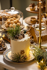 Image showing Sweet Christmas table