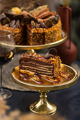 Image showing Layered chocolate cake