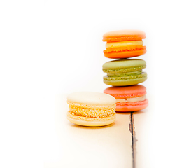 Image showing colorful french macaroons