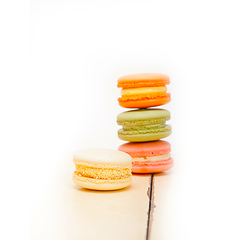 Image showing colorful french macaroons