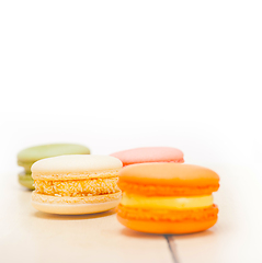 Image showing colorful french macaroons