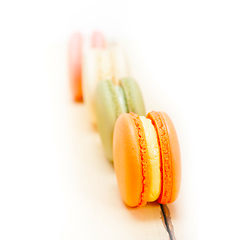 Image showing colorful french macaroons