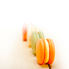 Image showing colorful french macaroons