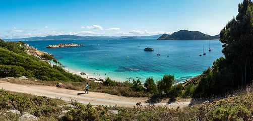 Image showing Praia de Nosa Senora on the Cies Islands of Spain