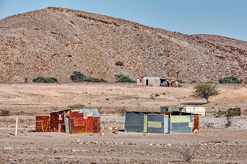 Image showing Traditional poor african house, huts, Erongo Namibia