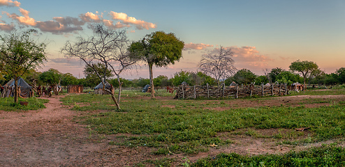 Image showing african landscape with village, Namibia Africa