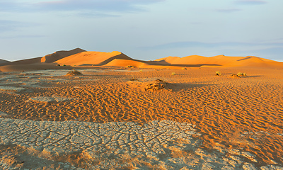 Image showing arid dry landscape Hidden Vlei in Namibia Africa