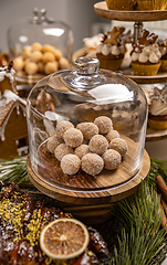 Image showing Chocolate and biscuits balls