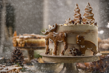 Image showing Still life of Christmas festive table