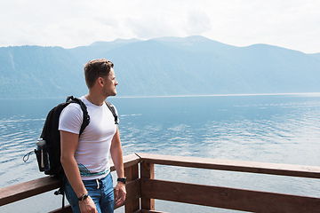 Image showing Teletskoye lake in Altai mountains