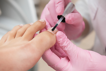 Image showing Procedure of pedicure in beauty salon