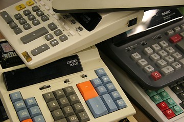 Image showing Recycled calculators