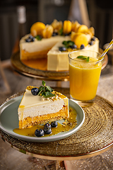 Image showing Pumpkin layered cheesecake