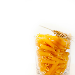 Image showing Italian pasta penne with wheat