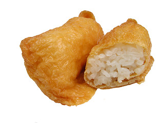 Image showing Fried tofu and rice