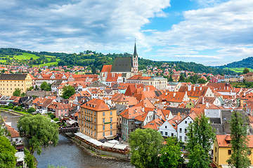 Image showing old Town of Cesky Krumlov, Czech Republic