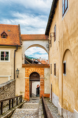 Image showing Narrow aisle,Cesky Krumlov, Czech Republic