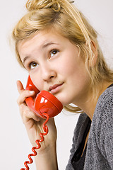 Image showing red telephone