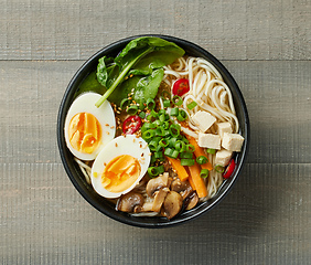 Image showing bowl of asian noodle soup