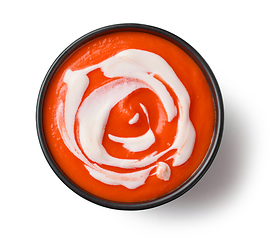 Image showing bowl of tomato cream soup