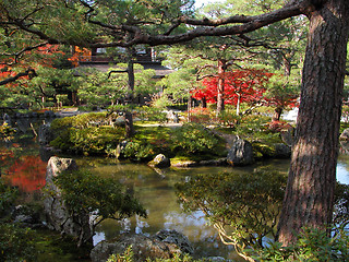 Image showing Silver temple garden