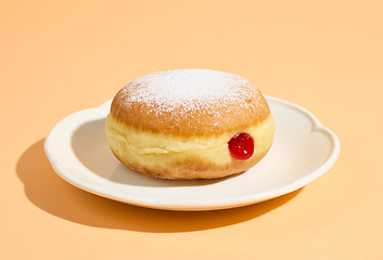 Image showing freshly baked jelly donut