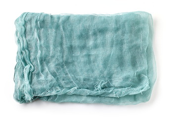 Image showing folded blue cotton napkin