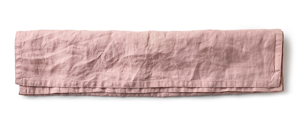 Image showing folded pink cotton napkin