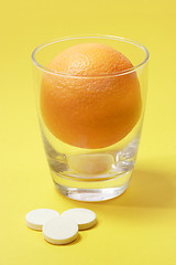 Image showing Orange in glass