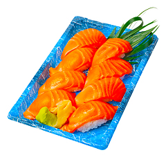 Image showing take away sushi express on plastic tray