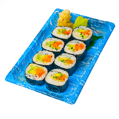 Image showing take away sushi express on plastic tray