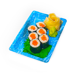 Image showing take away sushi express on plastic tray