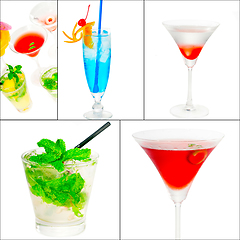 Image showing cocktails collage