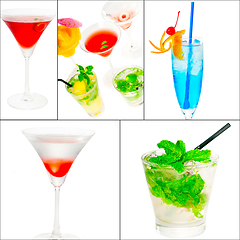 Image showing cocktails collage