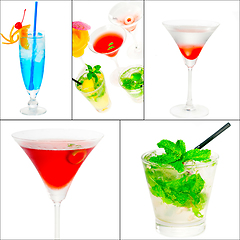 Image showing cocktails collage