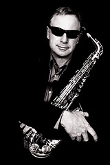 Image showing jazz saxophone player