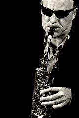 Image showing jazz saxophone player