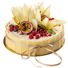 Image showing White chocolate cake